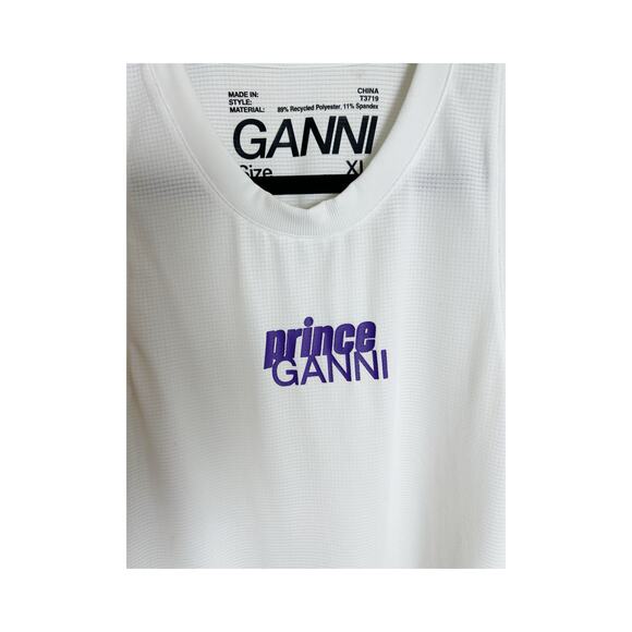 GANNI x Prince Active Mesh White Top Size XL - Picture 6 of 11